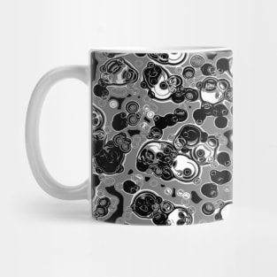 Abstract Bubbles in Black and White Pattern Mug